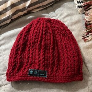 Handmade with love Red Knit Beanie